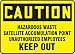 Accuform MCHL645VS Adhesive Vinyl Safety Sign, Legend"Caution Hazardous Waste Satellite Accumulation Point Unauthorized Employees Keep Out", 7" Length x 10" Width x 0.004" Thickness, Black on Yellow