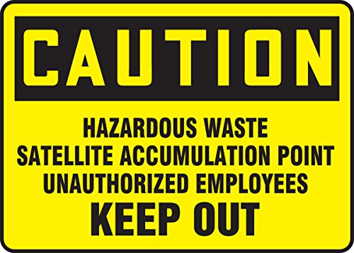 Panneau de signalisation caution hazardous waste pour la gestion des déchets