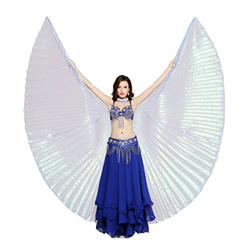 Dance Fairy Belly Dance Blue Colorful Yarn Iridescent Isis Wings