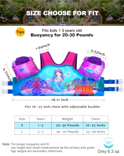 Image of AEOCOO Puddle Float Jumper for Swiming, Toddler Swim Vest for Water Play, Pool Floats with Swimming Arm Floaties Swim Jacket & Water Wings for Kids Swimmies, Boys, Girls, Ninos