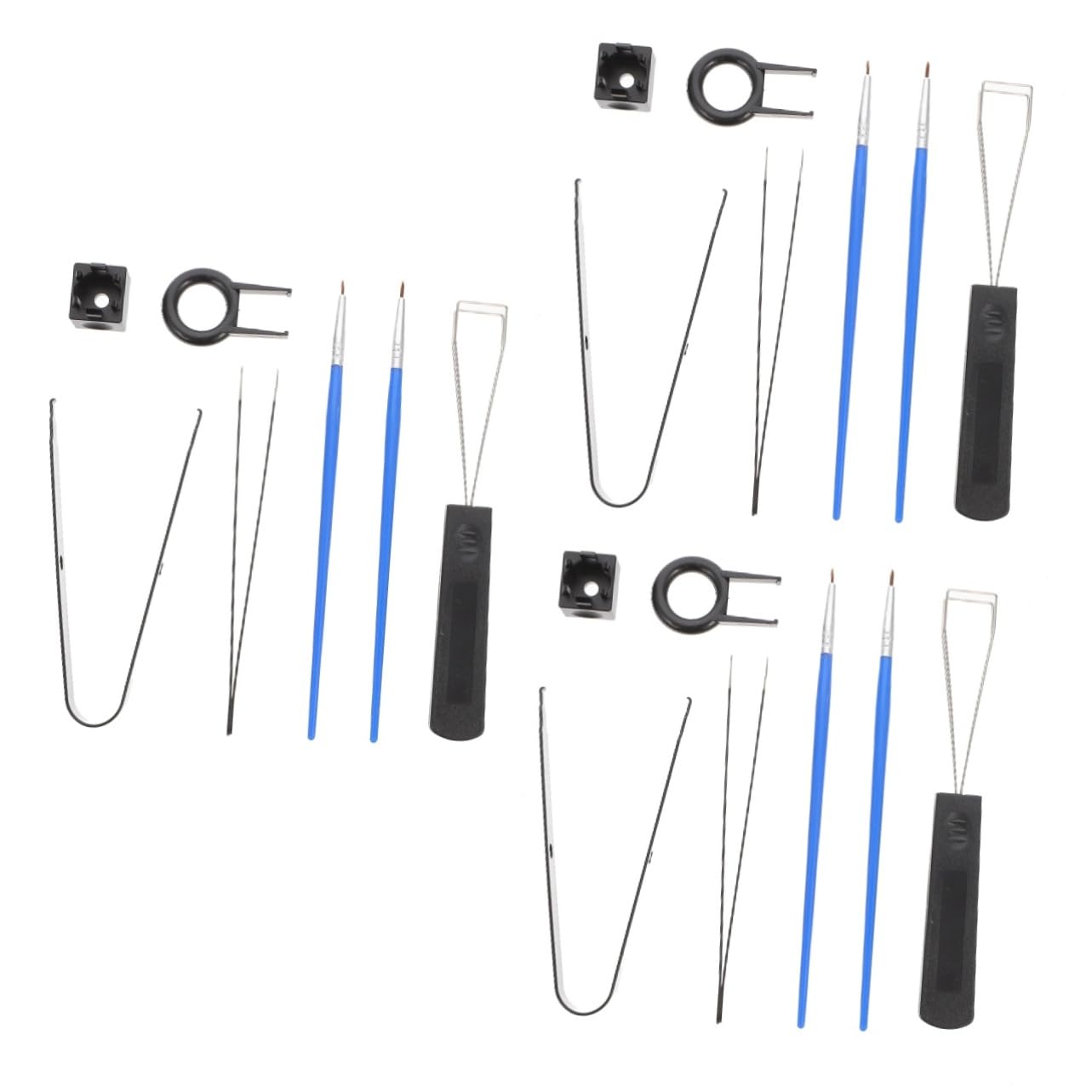 jojofuny 3sets Strumenti Per Tastiera Meccanica Estrattore Di Keycap Pinzette Spazzola e Rimuovi Per Pulizia e Manutenzione Accessori Per Personalizzazione Tastiere