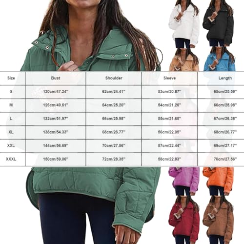 Womens Quilted Pullover Puffer Jacket Winter Warm Packable Lightweight Oversized Long Sleeve Hooded Coats with Pocket4