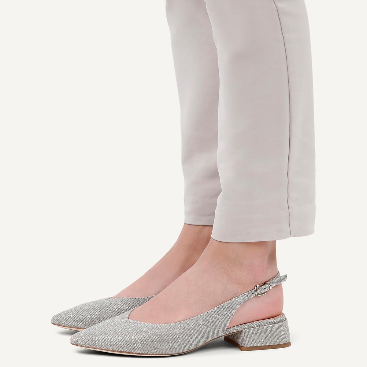 Peter Kaiser Damen - Peeptoes & Slingpumps 79442 in metallic Textil