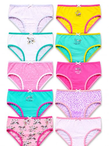 Image of TuddyBuddy Girl's 100% Cotton Graphic Prints Briefs /Panty /Underwear /Panties, Multicolor