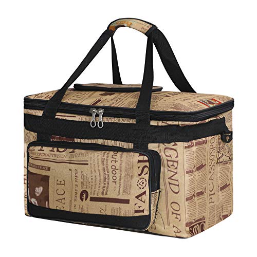 Image of Starsouce Large Capacity Art Supply Organizer Tote Bag - Padded Craft Storage with Adjustable Shoulder Strap, Foldable Travel Caddy for Brushes, Markers, Sketchbook, Watercolor Palette & More