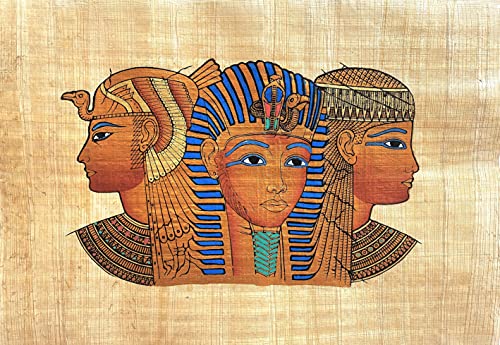 NileCart Collection of 4 sheets Egyptian papyrus paintings Original Hand Painted Papyrus Paper Ancient Egyptian size 9x13 in. (22x26 cm). handmade in Egypt. (King TUT Collection). - image 5