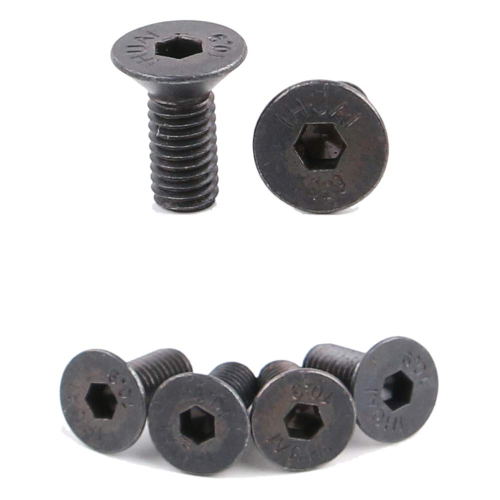 Camisin 8Pcs Bike Lock Shoe Cleat Mounting Screw for SPD Self-Locking Pedal Lock Steel Black