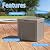 MAIUSCOLI 31 Gallon Deck Box, Lockable Waterproof Outdoor Storage Boxes For Garden Tools,Indoor Cushions,Accessories Outside Storage Resin Weatherproof Container(Grey)