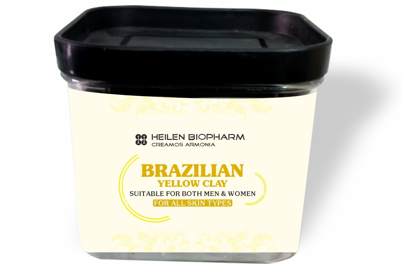 Brazilian Yellow Clay Powder – 200 g | Pure & Natural Cosmetic Grade Clay | Face & Body Pack for Men & Women | Gentle Exfoliation | Pack of 1 Container