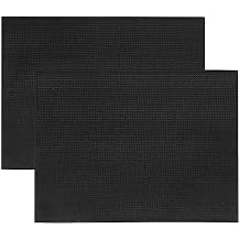 Topsky Microfiber Dish Drying Mat 2 Pack, 20 X 15 Inch Kitchen Counter Mats Reversible Baby Bottles Dish Dry Pad,Super Absorbent Black
