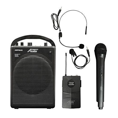 Audio 2000s Dual Channel Wireless Microphone Portable PA System AWP604DL