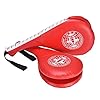Taekwondo Kick Pad, Pack of 2 Taekwondo Durable Kick Pad Target Tae Kwon Do Karate Kickboxing Training (Red) Taekwondo Sparring Gear Tae Kwon Do Hand Slap Pads