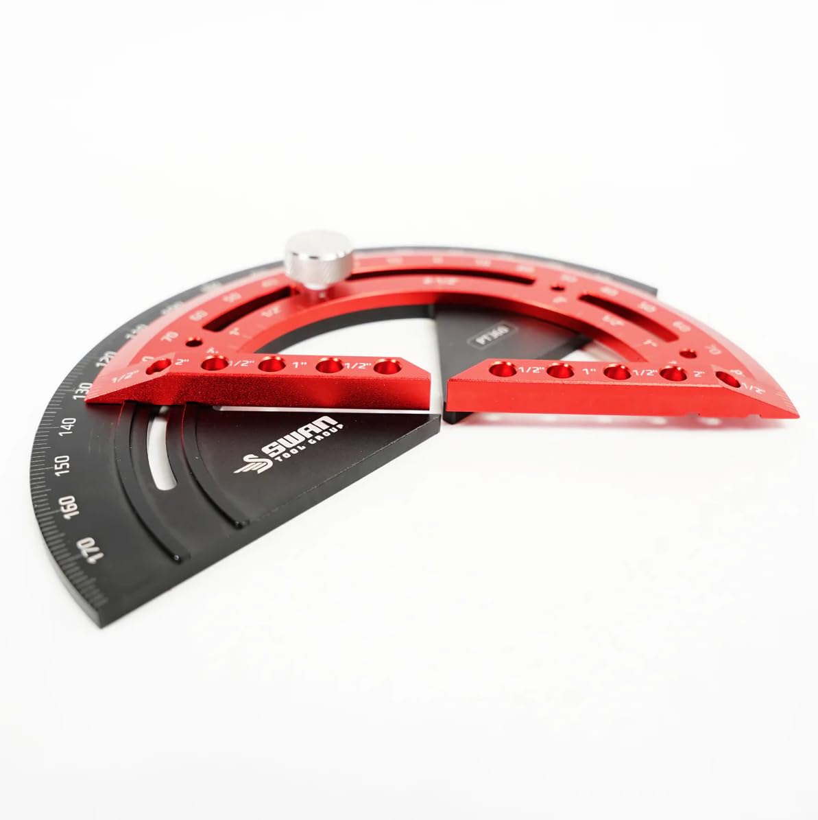 TYTON Pro-Trac - Double Stacked Protractor for Woodworking, Multi-Functioning Layout Tool, Angle Finder for Precise Measurements