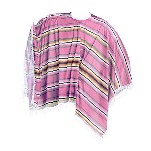 Zac's Alter Ego Fancy Dress 80cm Multicolour Mexican Bandit Poncho - Colour Options Available