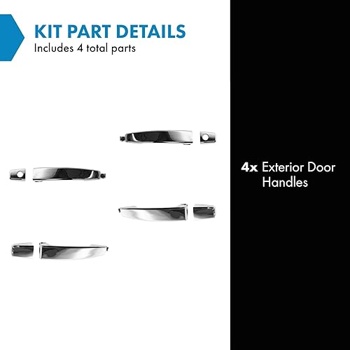 AM Autoparts Juego de 4 manillas para Aveo Captiva Sport Vue (cromado)