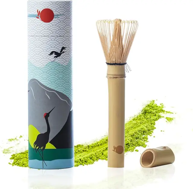 Small Bamboo Matcha Whisk - 100 Branches for Matcha Latte & Tea Ceremony