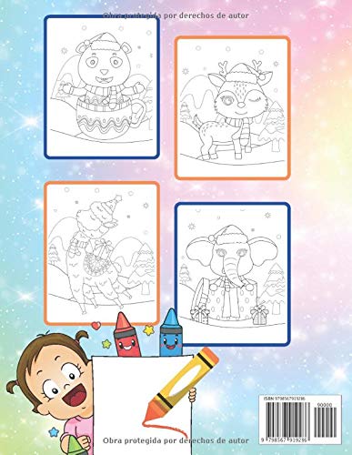 Miniatura 2 de Animales Navideños Libro De Colorear 50 Imágenes Navideñas Para Divertirse En Navidad Maravillosos Dibujos Navideños Para Colorear Libro De ...