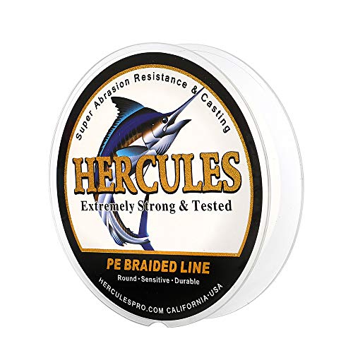 Hercules Super Cast 500M 547 Yards Braided Fishing Line 20 LB Test for Saltwater Freshwater PE Braid Fish Lines Superline 8 Strands