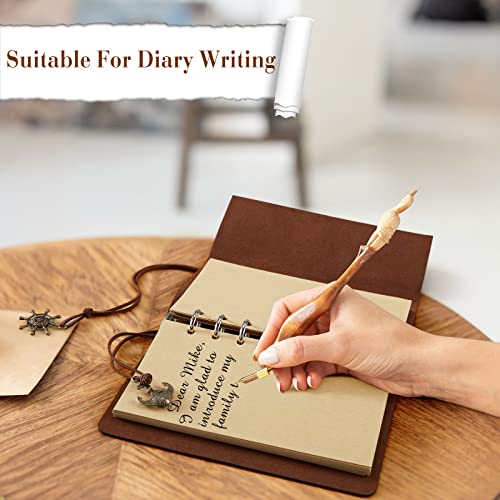 Epakh 4 Pack Leather Writing Journal Notebook Refillable Notebooks A6 Travel Journals To Write In Diary Writing Journals With Blank Kraft Paper, 80 Sheets/ 160 Pages For Girls Boys Women And Men #TOP4