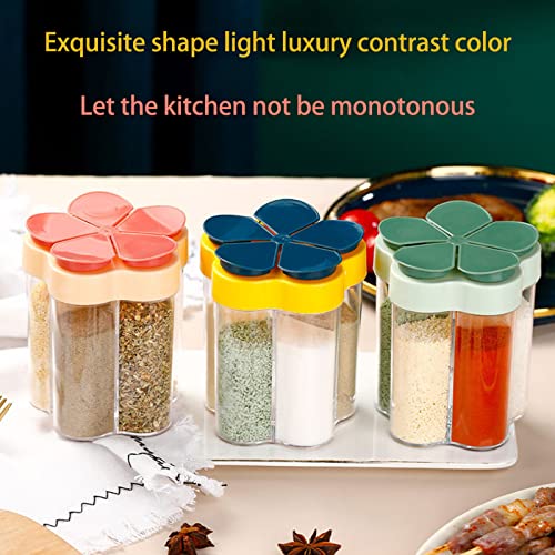 Recipientes para viagem 5 em 1 para especiarias, frascos agitador, frascos de recipiente de plástico
