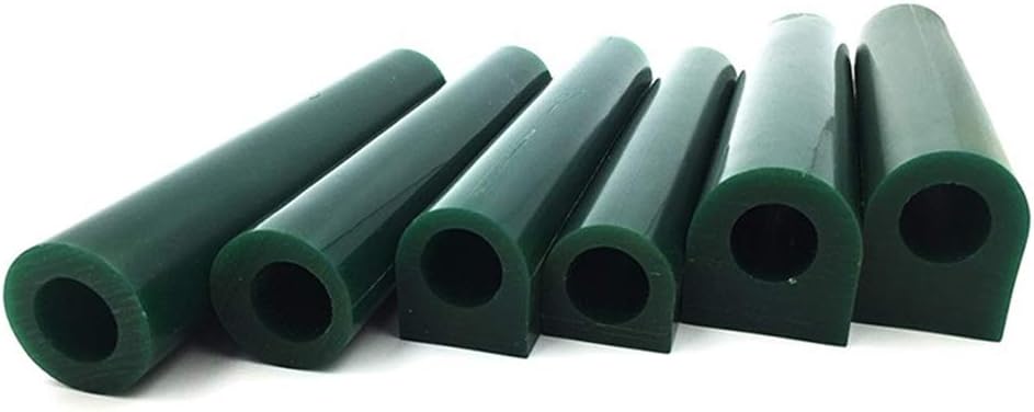 6Pieces Carving Wax Ring Tube Green Ring Carving Wax Hole Round Wax Tubes Ring Hard Modeling Wax for Jewelry Ring Wax