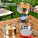 Camping Cookware Set,6Pcs Portable 304 Stainless Steel Camp Cook Set,Backpacking Camping Cookware for Outdoor Hiking Camping