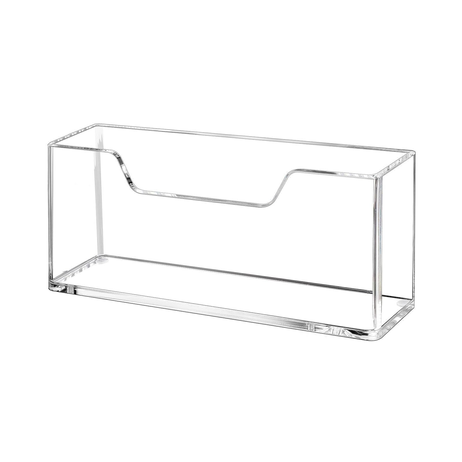 Vertical Acrylic Napkin for Hotel Bathroom Kitchen Countertop Dispenser with Compact Design Acrylic Tissue Holder Space Saving Kitchen Napkin Tray Hotel Tissue Organizers