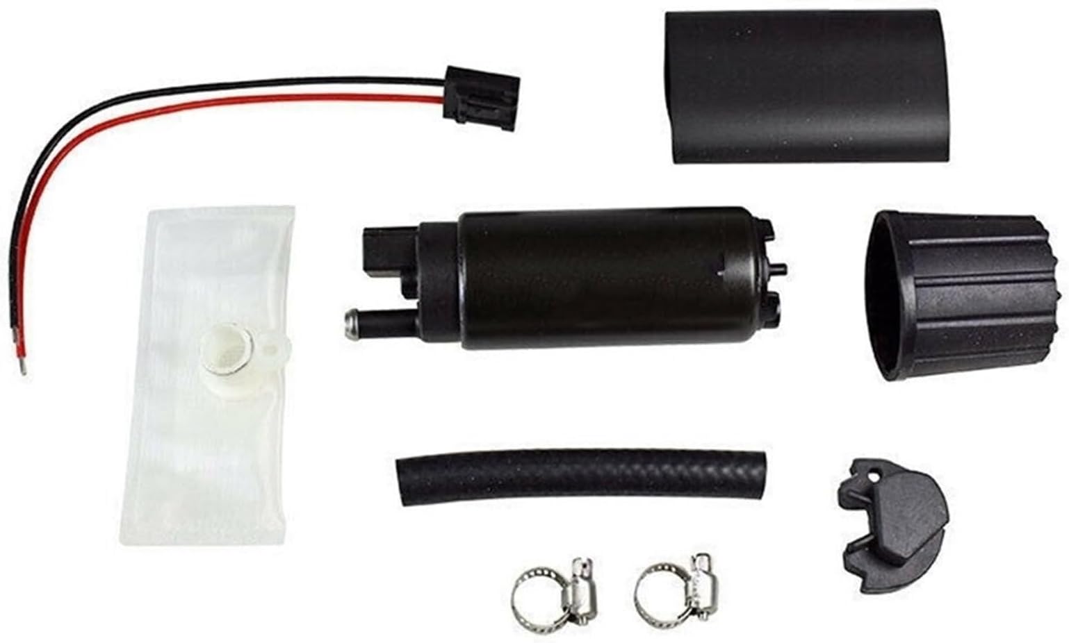 Universal Fit For AEM 50-1000 340LPH High Flow Intank EFI Fuel Pump W/Strainer & Install Kit For Walbro GSS342 W Electric Fuel Pump Assembly(Black Decal)