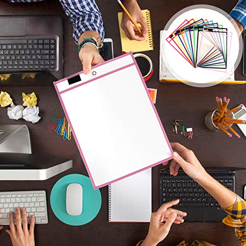 NUOBESTY 10 peças de plástico transparente com zíper para arquivos, organizador de documentos de PVC