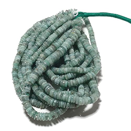 Perles en émeraude Heishi lisses pour concevoir vos bijoux artisanaux personnalisés