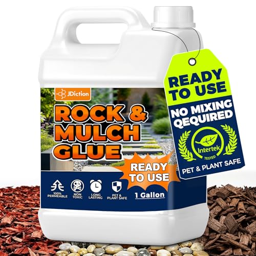 JDiction Mulch Glue for Landscaping 1 Gallon - Ready-to-Use Mulch