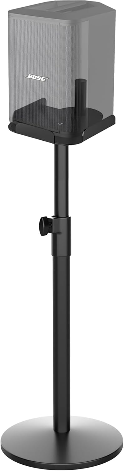 Heavy Duty Adjustable Speaker Stand for Bose S1 Pro & S1 Pro Plus, 22.6"-36.2" Height, ll-Metal Construction with Anti-Vibration Rubber Base, Floor Standing Mount for Home/Stage/DJ Use