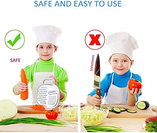 Cheese Grater Stainless Steel Graters for Kitchen Cheese Graters for Kitchen with Lid and Detachable Storage Container Easy to Use for Parmesan Cheese Vegetables Ginger
