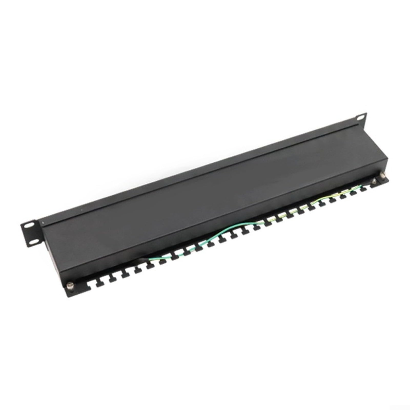 Panneau de brassage 24 ports CAT6 blindé Rackmount Acier laminé à froid Cuivre pur pour le câblage de la salle de serveur