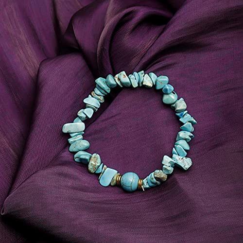 MILAKOO 7Chakra Chip Stone Bracelets for Women Natural Crystal Healing Reiki Yoga Beads Anxiety Cuff4