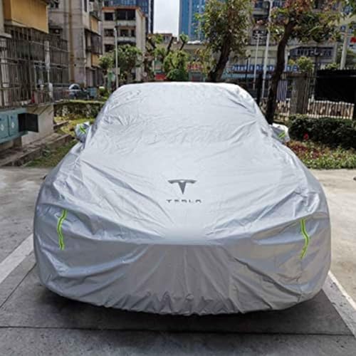 Housse protection étanche pour Tesla Model S bâche de garage anti poussière blanche