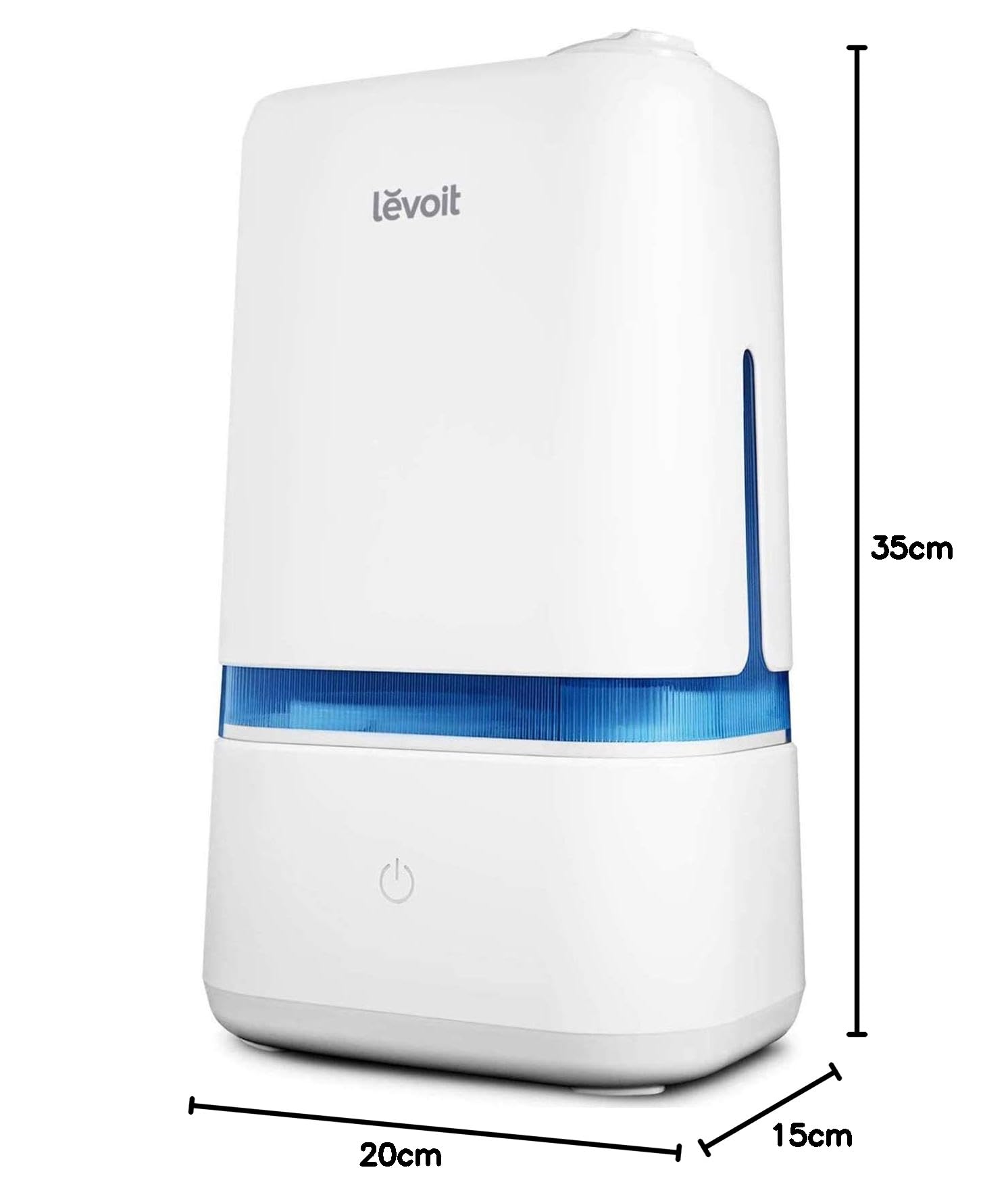 Levoit Ultradźwiękowy nawilżacz powietrza 4 l, 40 godzin pracy 25 dB ultralekki nawilżacz powietrza do 35 m², podwójne dysze obrotowe o 360°, nawilżacz do pomieszczeń, aromaterapia do sypialni,