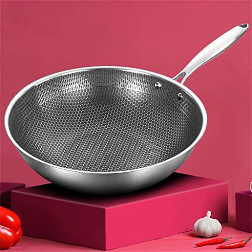 Wok de acero inoxidable 32 cm sin recubrimiento miniatura 2