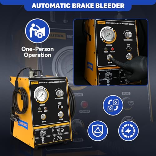 Image of AUTOOL Brake Bleeder Kit Automotive Vacuum Brake Bleeding Tool 0.5-2.5bar | Power Brake System Bleeder Tools One Person Brake Fluid Air-Free Filling