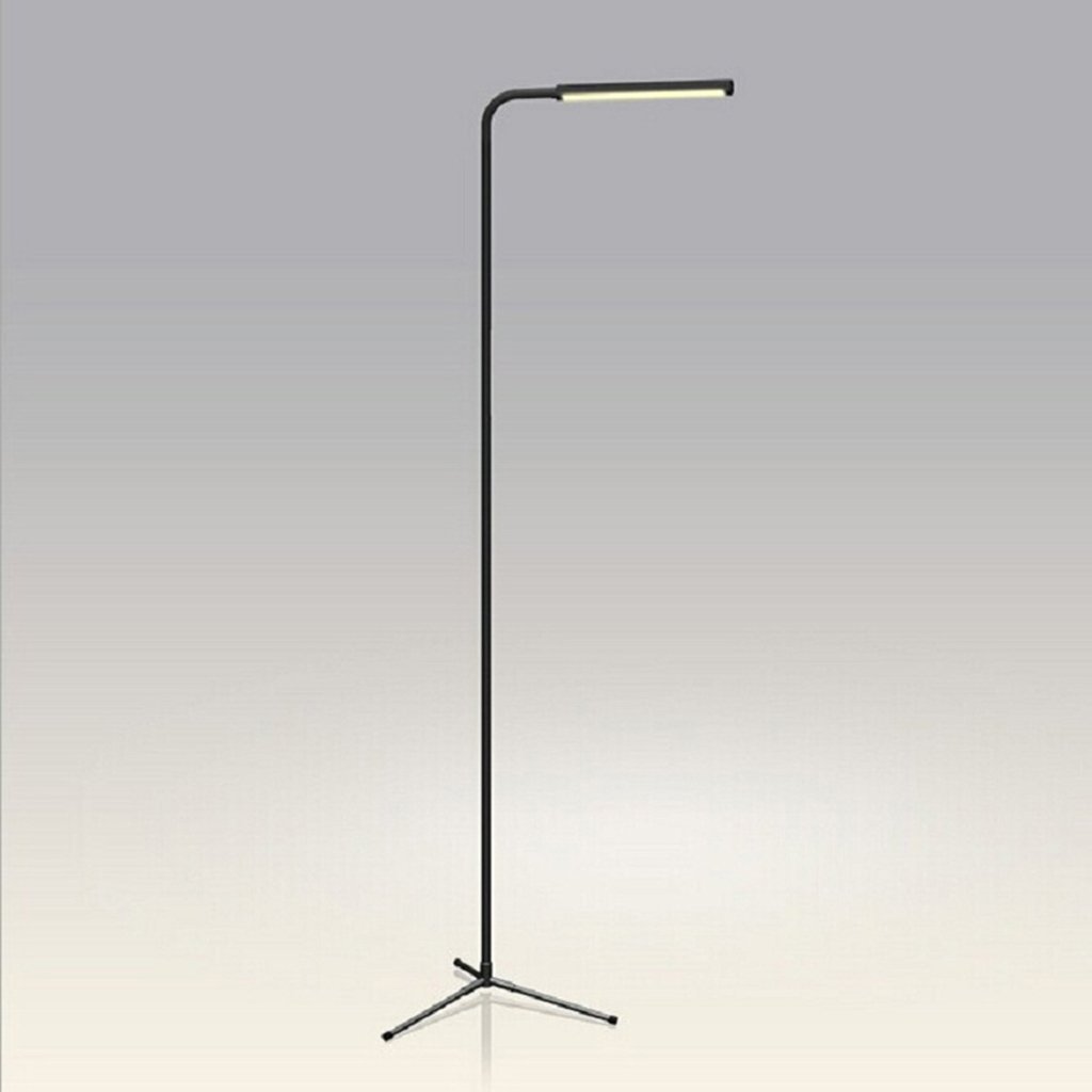 Lampe de lecture de sol LED 5W noire tactile avec télécommande pour salon