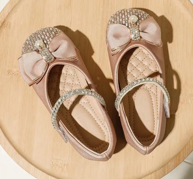 Girls Chic Mary Jane-Style Flats | Pearl Gem Studded | Elegant Shoes for Wedding, Parties, & Other Special Occasions2