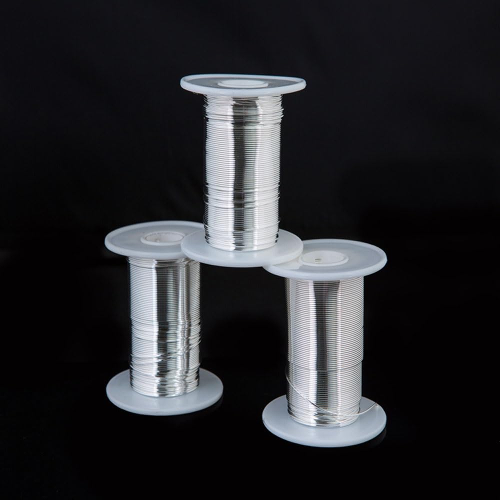 1 filo d'argento - rotolo da 3,3 piedi, filo elettrochimico conduttivo Ag 99,99% for applicazioni di elettrodi e anodi(1.5mm*1m)