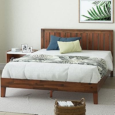 ZINUS Vivek Deluxe Wood Platform Bed Frame with Headboard / Wood Slat Support / No Box Spring Needed / Easy Assembly… 51 gTK83bUS. SS400