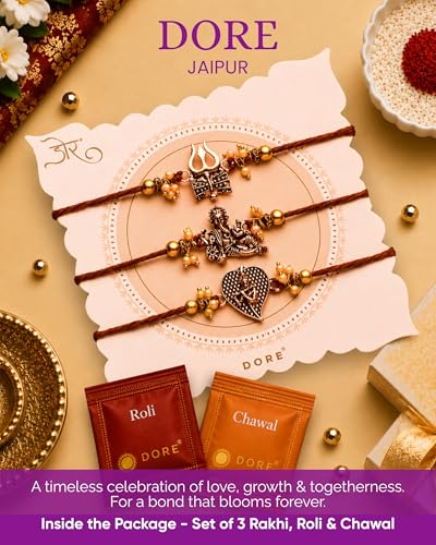 Image of Hyperfoods Rakhi with Dry Fruits Gift Box 375g (Gross Weight 590g) RawFruit Courtyard Collection Pack of 3 Dry Fruits Box Rakhi Gift Set for Brother Rakhi Set of 3 Rakhi Gifts for Brother