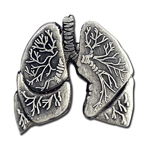 Image of StockPins Anatomically Correct Human Lungs Lapel Pin - Perfect for Doctors, Nurses, EMTs & Medical Professionals - Handcrafted Medical Jewelry