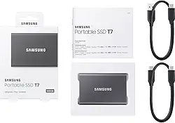 Memória Samsung SSD 500GB Portátil T7 Titan 500GB