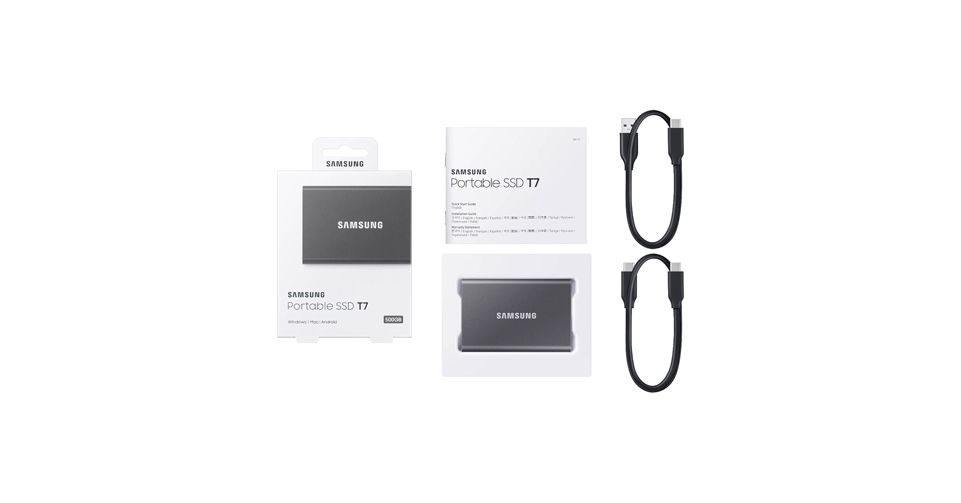 外付けハードディスク・ドライブ Samsung Portable SSD T7 500GB Amazon.com: Samsung T7 Portable SSD 500GB - Up to 1050MB/s