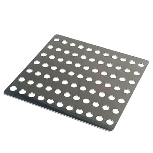 Wiredock Lime Shop SH093 - 1 paquete de 15 x 15 centímetros de acero inoxidable para desagüe de remolino, tapas de tolva, cubierta de drenaje para exteriores, cubiertas de drenaje de metal para