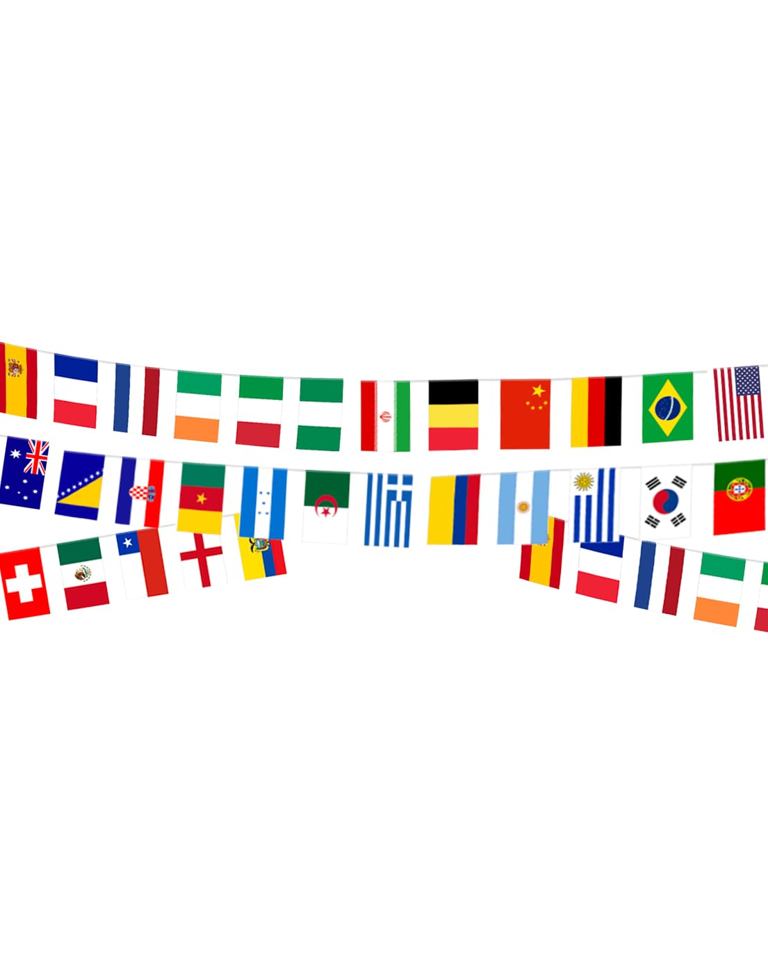 32 Flag Bunting Party Decorations, Olympics Bunting Banner Decorations for Party Bar Club Garden and Street Decorations (1)