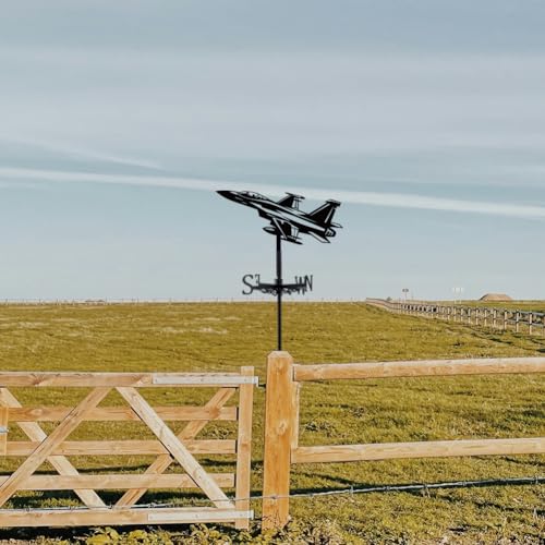 Veleta de viento con flecha QHQQXN de metal negro para tejados de jardín y patios al aire libre 7